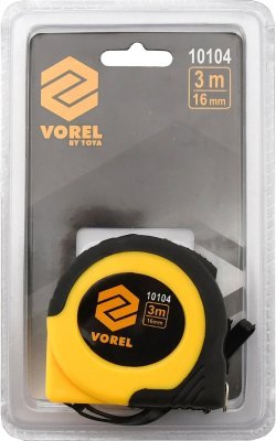 Vorel metr svinovací 3 m x 16 mm žluto - černý TO-10104