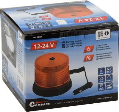 Maják 40LED 12V Compass oranžový