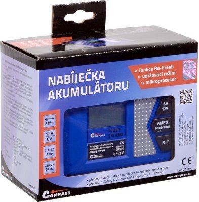 Compass nabíječka PROFI microprocesor 6/12V PB/GEL/AGM