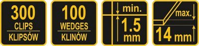 Vorel nivelační systém (300x spona + 100x klín) TO-04692