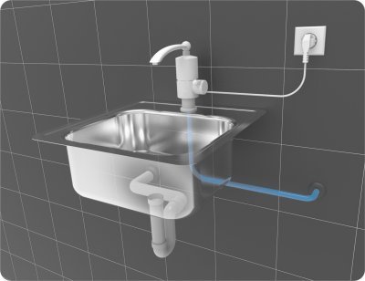 Baterie dřezová s elektrickým ohřívačem vody (20cm) Fala TO-75930