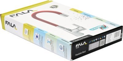 Baterie dřezová flexibilní - červená Fala TO-75707