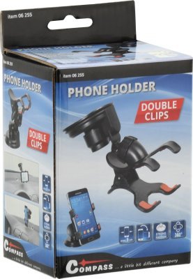 Držák telefonu / GPS na přísavku DOUBLE CLIPS Compass