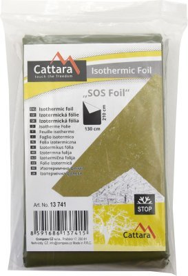 Izotermická fólie Cattara SOS zelená 210x130cm