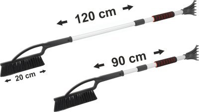 Compass škrabka s košťátkem SNOW MAX teleskop 90-120cm