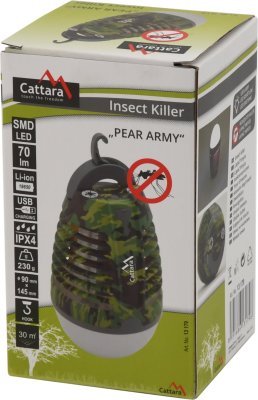 Svítilna Cattara PEAR ARMY nabíjecí + lapač hmyzu