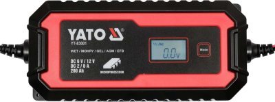 Nabíječka s LCD displejem 6V / 2A, 12V / 8A Yato YT-83001