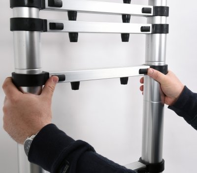 Žebřík teleskopický 13 stupňů 3,8 m, nosnost 150kg Vorel TO-17702