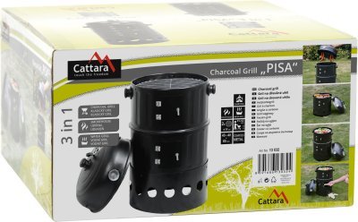 Gril - udírna na dřevěné uhlí Cattara PISA 3in1 40cm