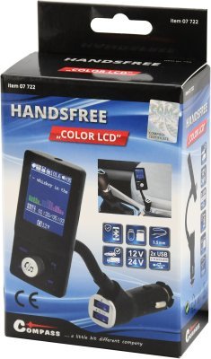 Compass Hands free FM transmitter LCD COLOR