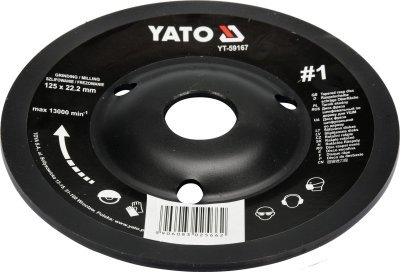 Rotační rašple úhlová hrubá 125 mm typ 1 Yato YT-59167