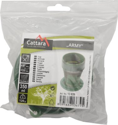 Cattara silikonová skládací miska ARMY 350ml