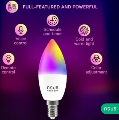 Nous P3 Smart Wi-Fi Bulb RGB E14 - chytrá žárovka RGB E14