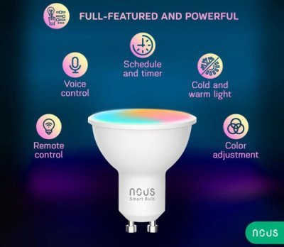 Nous P8 Wi-Fi Smart Bulb RGB GU10 - chytrá žárovka RGB GU10