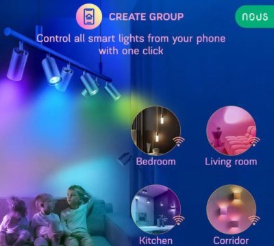 Nous P8 Wi-Fi Smart Bulb RGB GU10 - chytrá žárovka RGB GU10