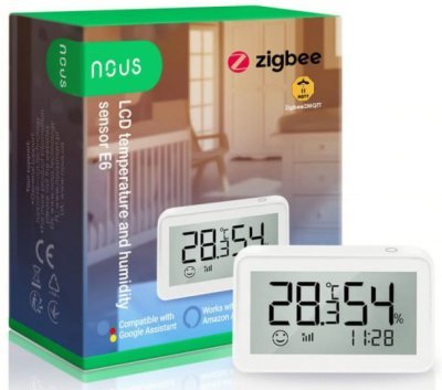 Nous E6 LCD ZigBee Smart Temperature and Humidity Senzor - teplotní a vlhkostní senzor