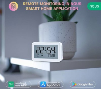 Nous E6 LCD ZigBee Smart Temperature and Humidity Senzor - teplotní a vlhkostní senzor