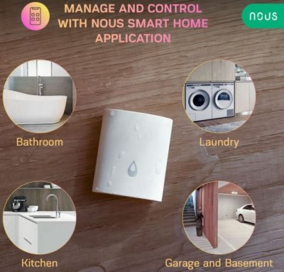 Nous E4 ZigBee Smart Water Leakage Sensor - senzor úniku vody, Zigbee
