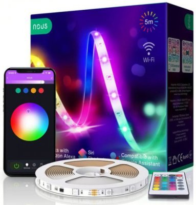 Nous F1 Wi-Fi Smart RGB LED - RGB LED pásek 5m, Tuya