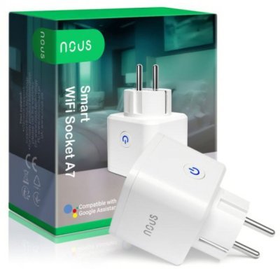Nous A7 Wi-Fi Smart Socket - zásuvka s měřením spotřeby, Wi-Fi, 16A