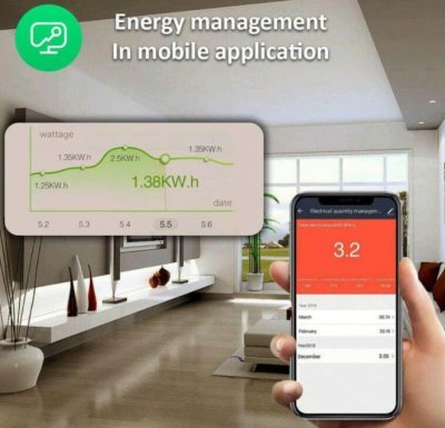 Nous A7 Wi-Fi Smart Socket - zásuvka s měřením spotřeby, Wi-Fi, 16A
