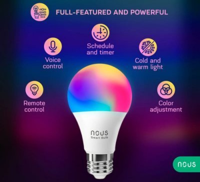 Nous P3 Smart Wi-Fi Bulb RGB E27 - chytrá žárovka RGB E27
