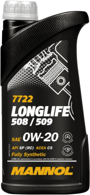 Motorový olej Mannol LongLife 7722 508/509 0W-20, 1L