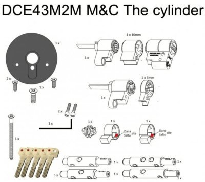 Danalock M&C Modulární Cylindr Pro DANALOCK V3 - vnitřní délka 20 mm