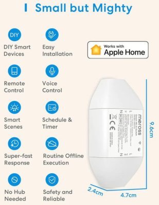 Meross Smart Wi-Fi DIY - spínací modul, Wi-Fi