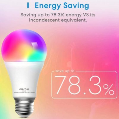 Meross Smart Wi-Fi LED Bulb - LED žárovka RGBWW E27
