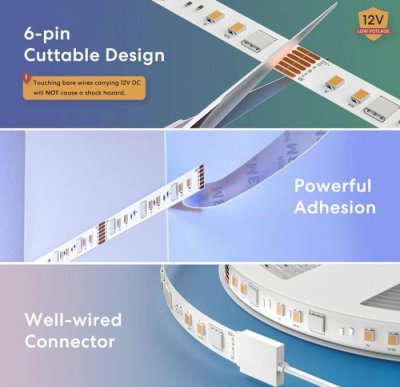 Meross Smart Wi-Fi Light Strip - LED pásek RGBWW 5m