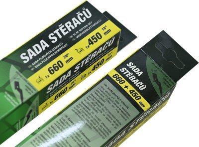 Stěrače FLAT SET 660+450mm GREEN OCT IV, SUP III, Karoq, Kamiq, Enyaq Compass