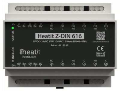 Heatit Z-DIN 616 - spínací modul na DIN lištu