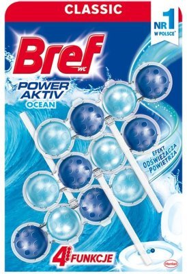 Bref Power Aktiv WC blok s vůní oceánu 3 x 50 g