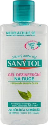 SANYTOL dezinfekční gel na ruce s přírodním zeleným čajem 75 ml