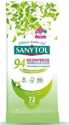 SANYTOL Dezinfekce 94% rostlinného původu utěrky 2 x 36 ks