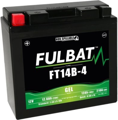 Bezúdržbová motocyklová baterie FULBAT FT14B-4 (YT14B-4)