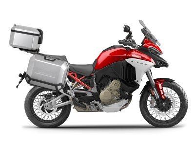 Kompletní sada hliníkových kufrů SHAD 130.kitTERRAbig37-51 TERRA, 37L topcase  36L/47L boční kufry, včetně montážní sady a plotny SHAD Ducati Multistrada 1200 V