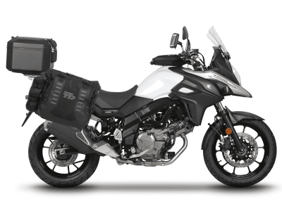 Kompletní sada sedlových brašen SHAD 130.kitTR40big48-25B TERRA TR40 a černého hliníkového 48L topcase, včetně montážní sady SHAD SUZUKI DL 650 V-Strom