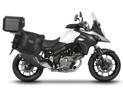 Kompletní sada sedlových brašen SHAD 130.kitTR40big55-25B TERRA TR40 a černého hliníkového 55L topcase, včetně montážní sady SHAD SUZUKI DL 650 V-Strom
