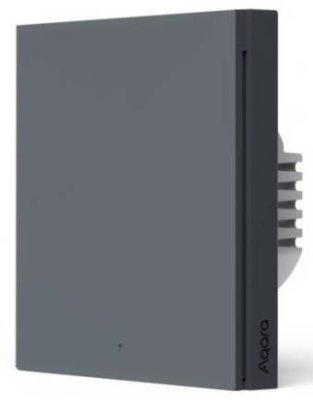 AQARA Smart Wall Switch H1 EU (WITH NEUTRAL, SINGLE ROCKER) - chytrý nástěnný přepínač, šedá