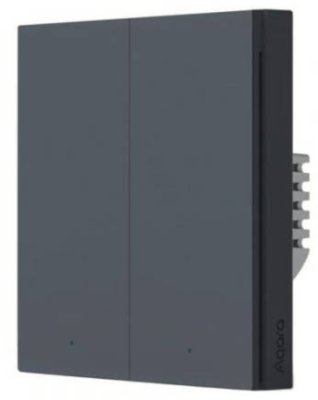 AQARA Smart Wall Switch H1 EU (WITH NEUTRAL) - vypínač s dvojitým relé s neutrálem, šedá