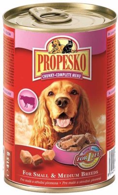 PROPESKO Dog jehněčí v omáčce, kousky 415 g