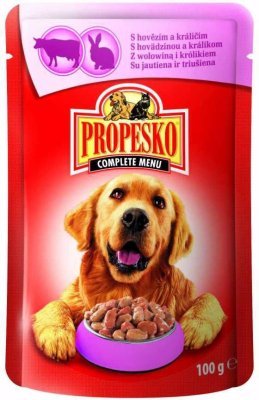 PROPESKO Dog hovězí a králičí, kapsa 100 g