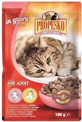 PROPESKO Cat jehněčí a kuřecí, kapsa 100 g