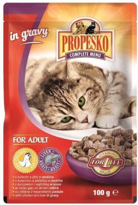 PROPESKO Cat kuřecí a játra, kapsa 100 g