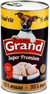 GRAND Superpremium Dog kuřecí s 1/2 kuřete, konzerva 1300 g