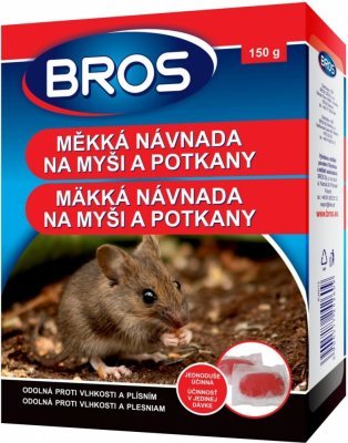 Bros měkká návnada na myši, krysy a potkany 150g