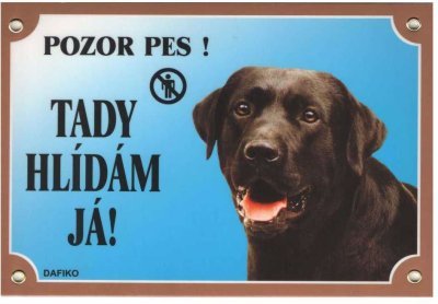 Cedulka Dafiko LABRADOR černý