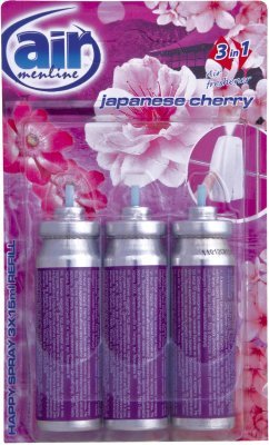 Air Menline sprej osvěžovač refill 3x15ml Japanese cherry, náplň 3ks